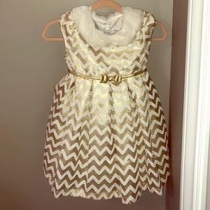 🍭HP🎉 new girls formal fancy  Gold shimmer dress